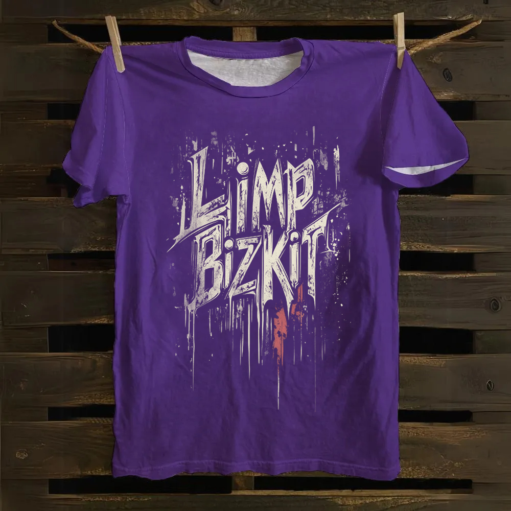 Unisex Vintage  Limp Bizkit Band Cotton T-Shirt