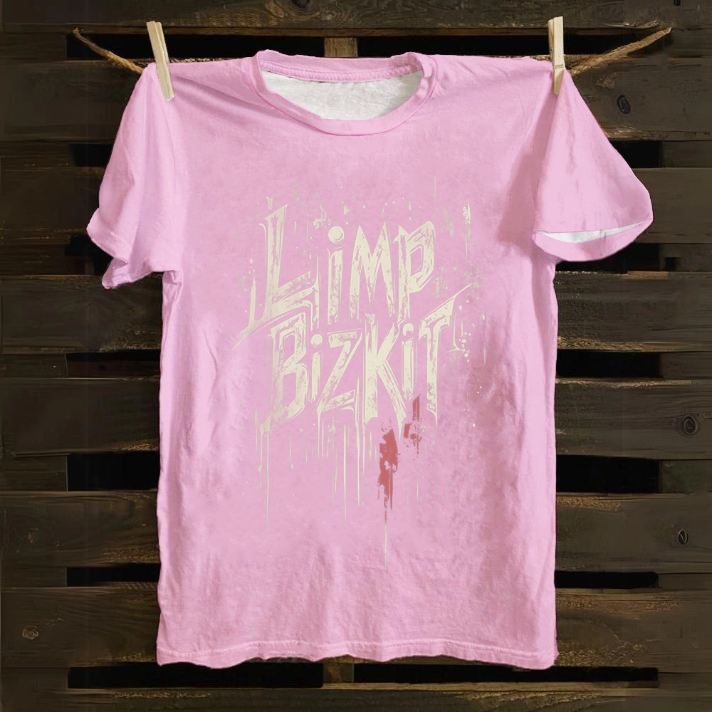 Unisex Vintage  Limp Bizkit Band Cotton T-Shirt