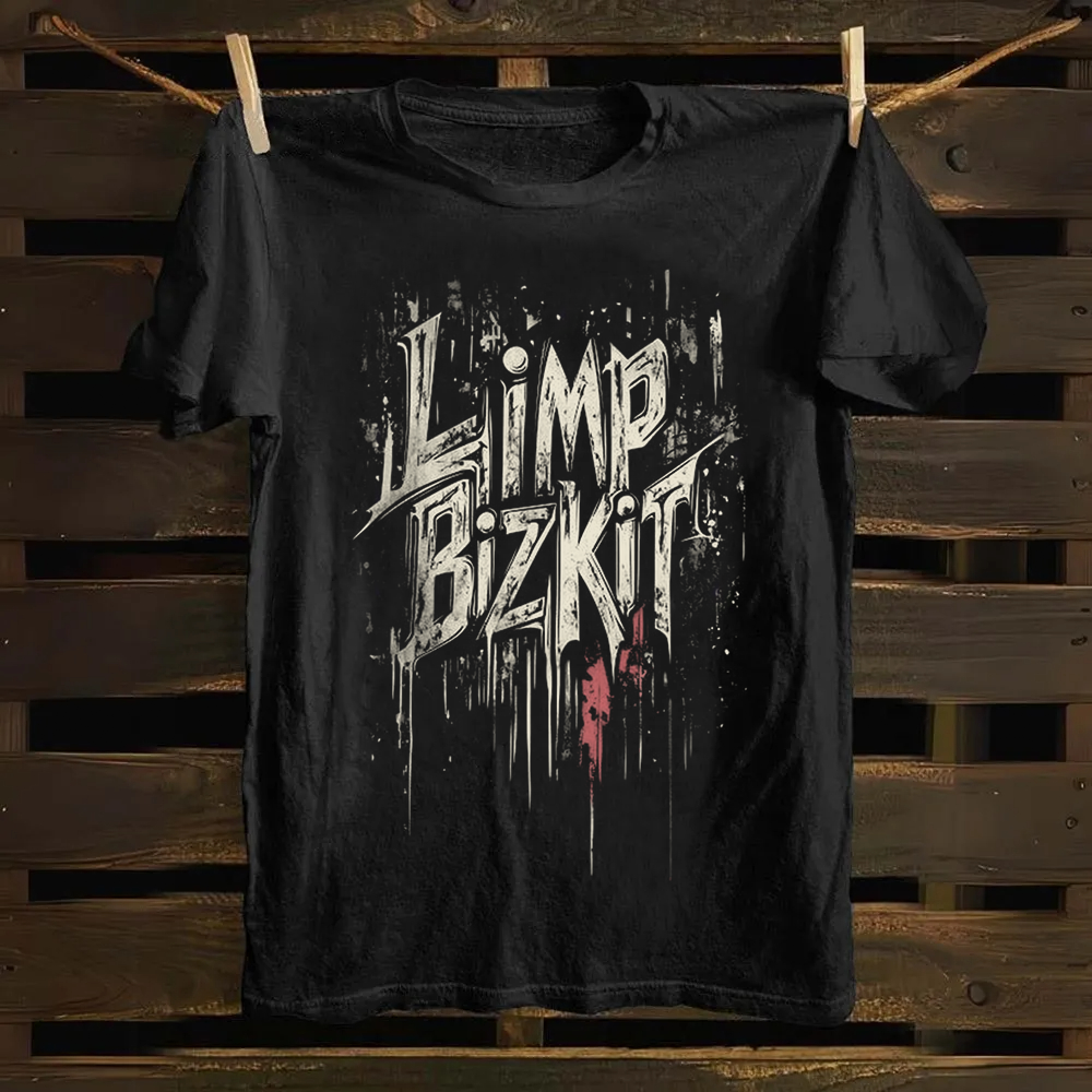 Unisex Vintage  Limp Bizkit Band Cotton T-Shirt