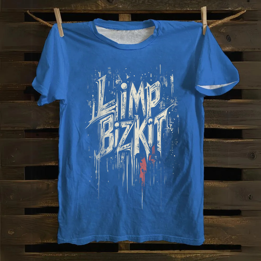 Unisex Vintage  Limp Bizkit Band Cotton T-Shirt