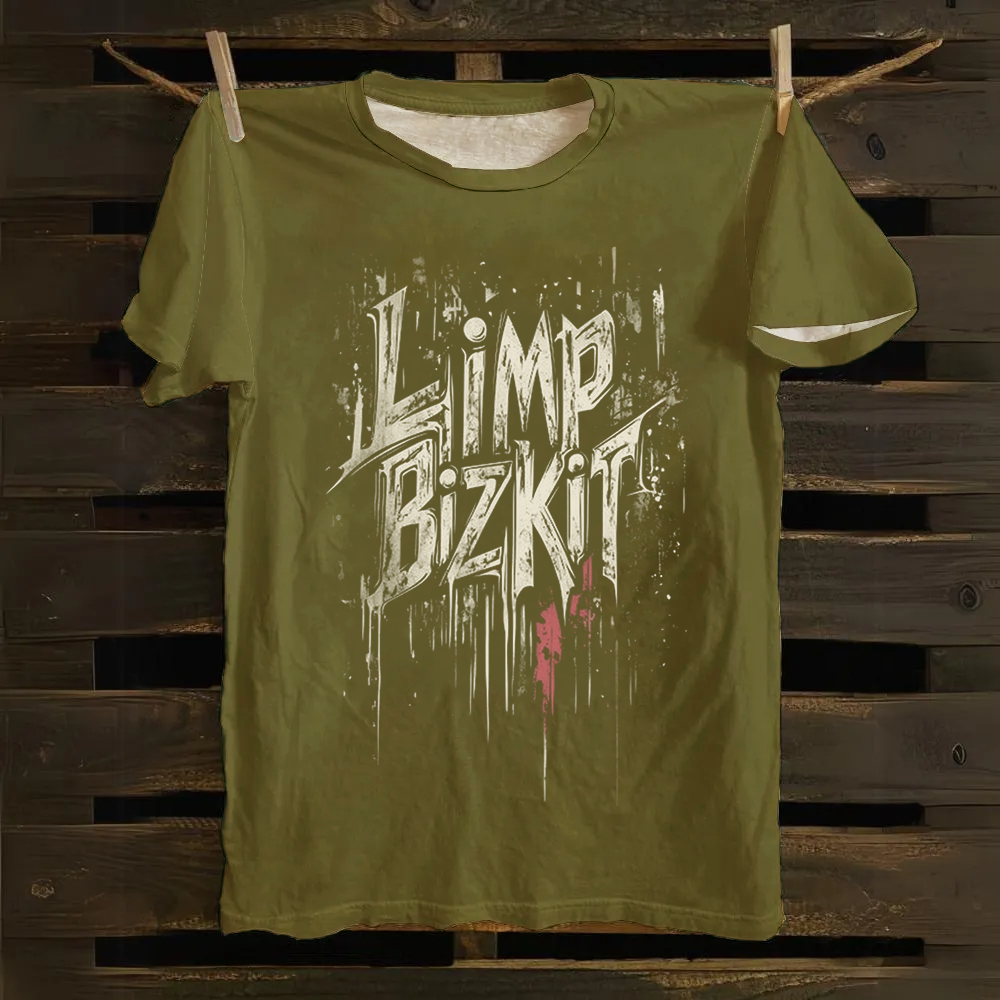 Unisex Vintage  Limp Bizkit Band Cotton T-Shirt