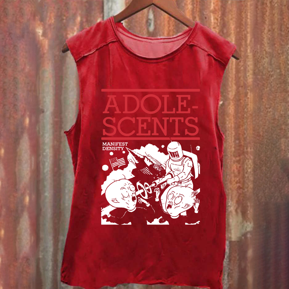 Unisex Vintage Washed  Adolescents Band Tank Top