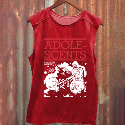 Unisex Vintage Washed  Adolescents Band Tank Top
