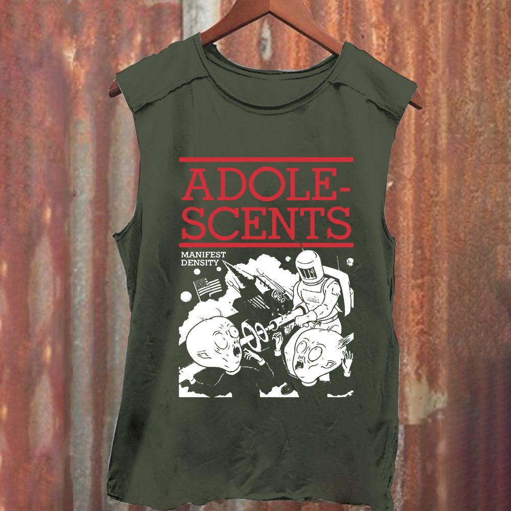 Unisex Vintage Washed  Adolescents Band Tank Top