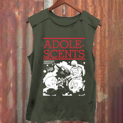 Unisex Vintage Washed  Adolescents Band Tank Top