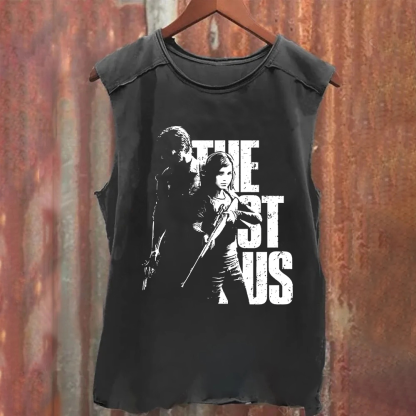 Unisex Vintage Washed The Last of Us Horror Game Movie Tank Top