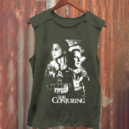 Unisex Vintage Washed The Conjuring Horror Movie Tank Top