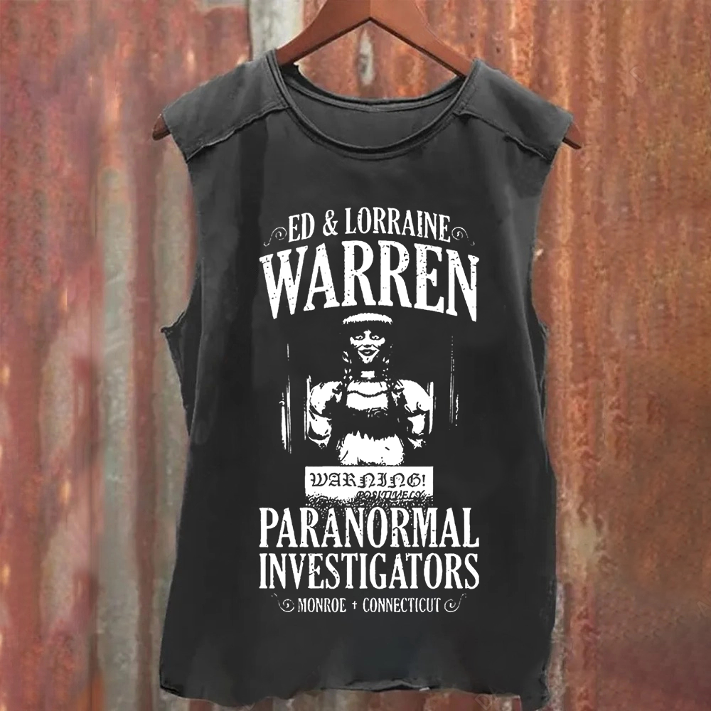 Unisex Vintage Washed The Conjuring Horror Movie Tank Top