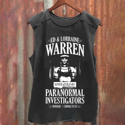 Unisex Vintage Washed The Conjuring Horror Movie Tank Top