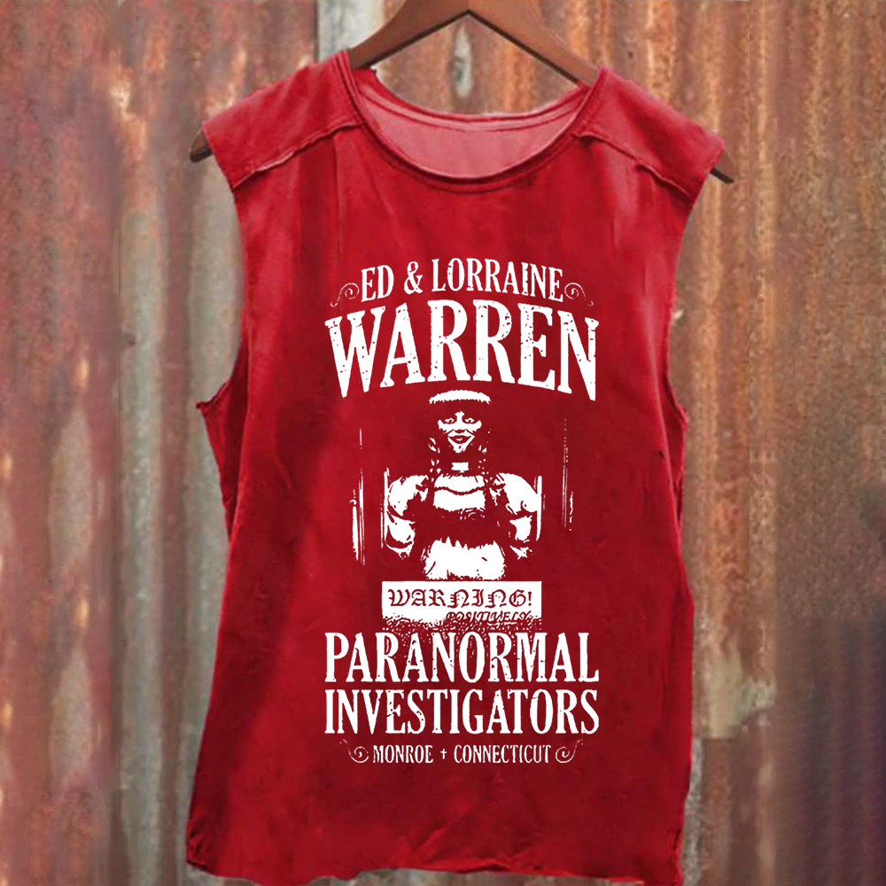 Unisex Vintage Washed The Conjuring Horror Movie Tank Top