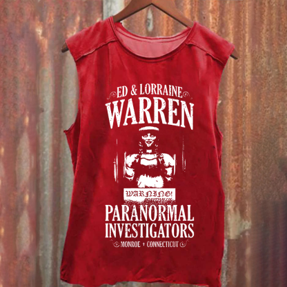 Unisex Vintage Washed The Conjuring Horror Movie Tank Top