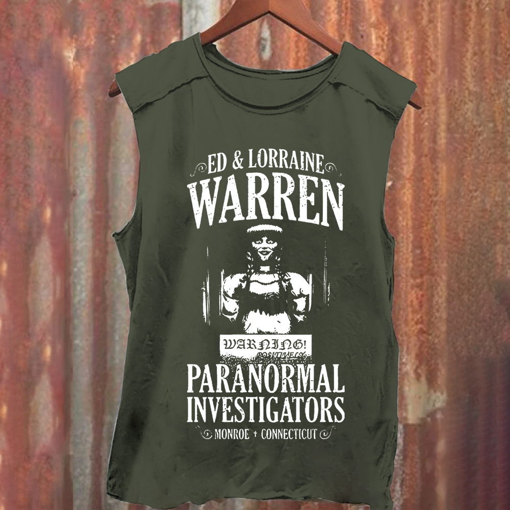 Unisex Vintage Washed The Conjuring Horror Movie Tank Top