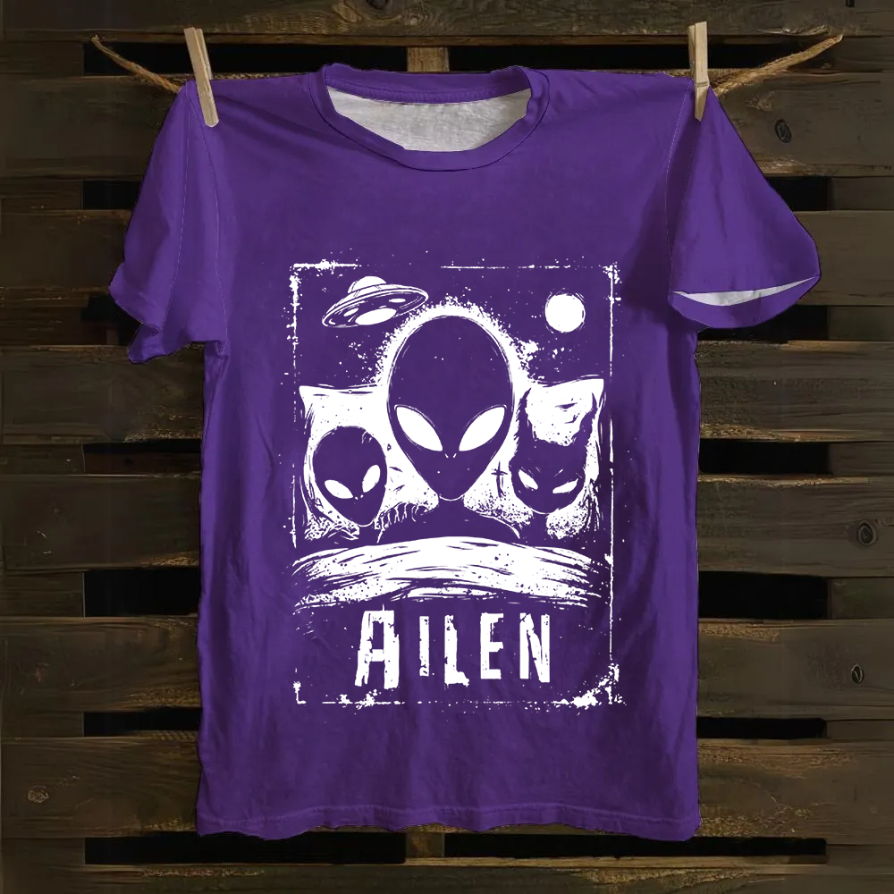 Unisex Vintage Alien Horror Movie Cotton T-Shirt