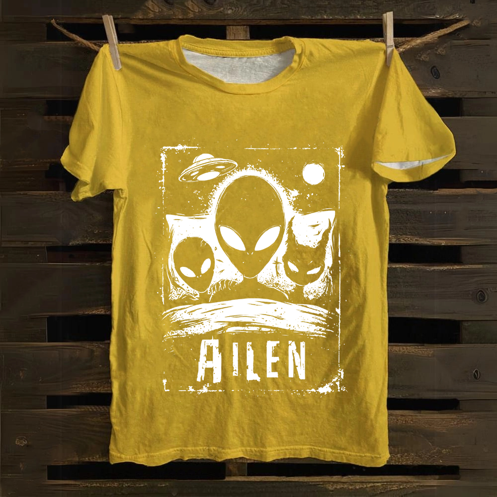 Unisex Vintage Alien Horror Movie Cotton T-Shirt
