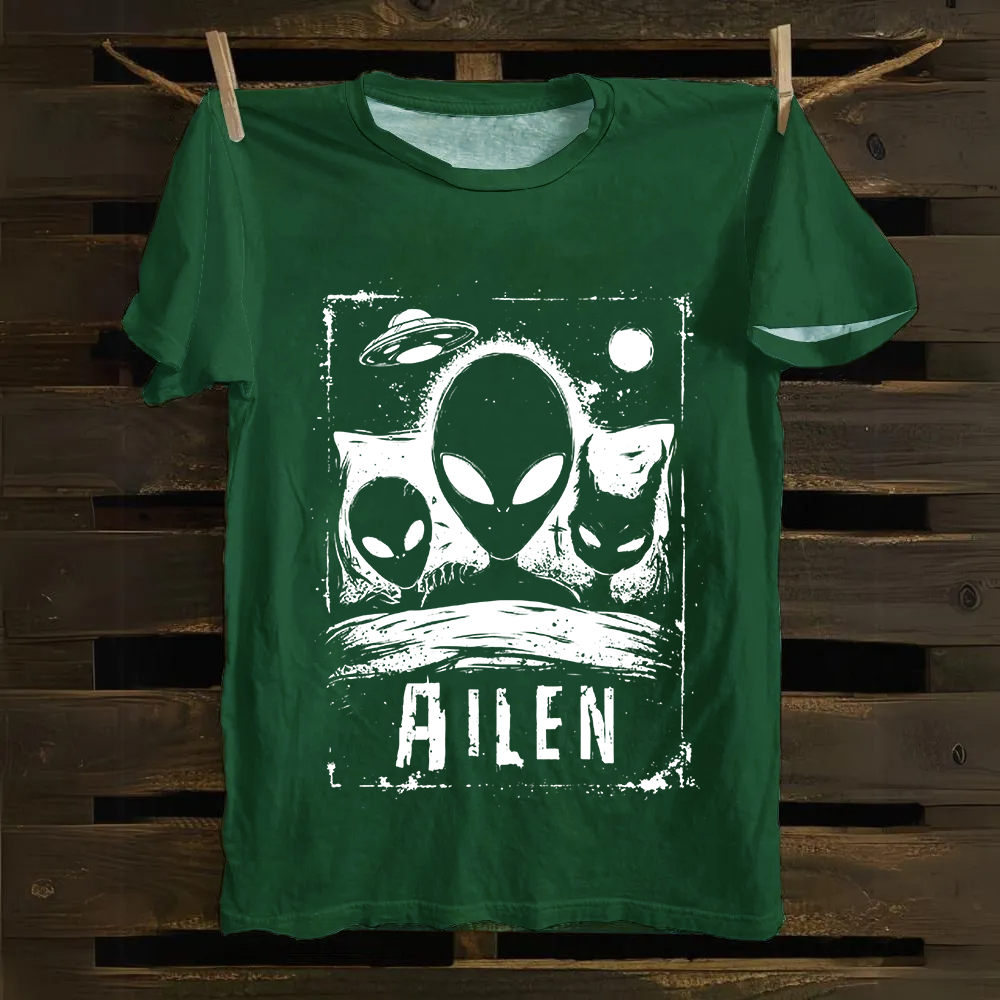 Unisex Vintage Alien Horror Movie Cotton T-Shirt