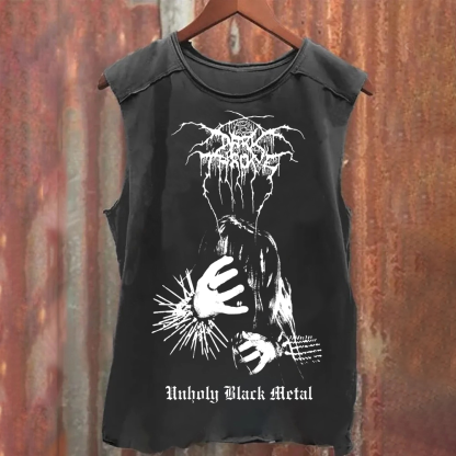 Unisex Vintage Washed Darkthrone Tank Top