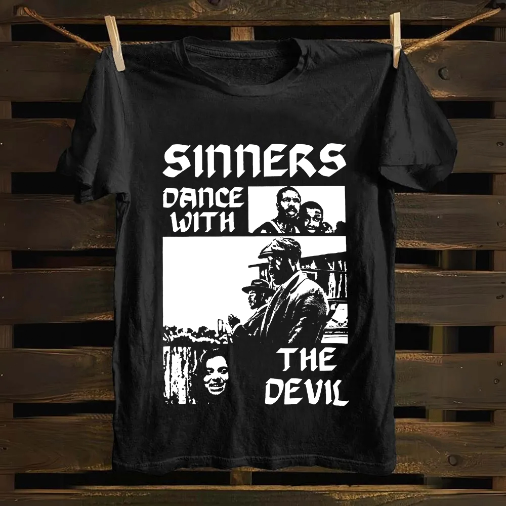 Unisex Vintage  Sinners Horror Movie Cotton T-Shirt