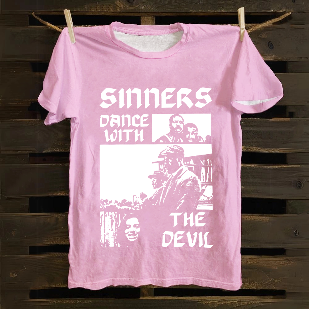 Unisex Vintage  Sinners Horror Movie Cotton T-Shirt