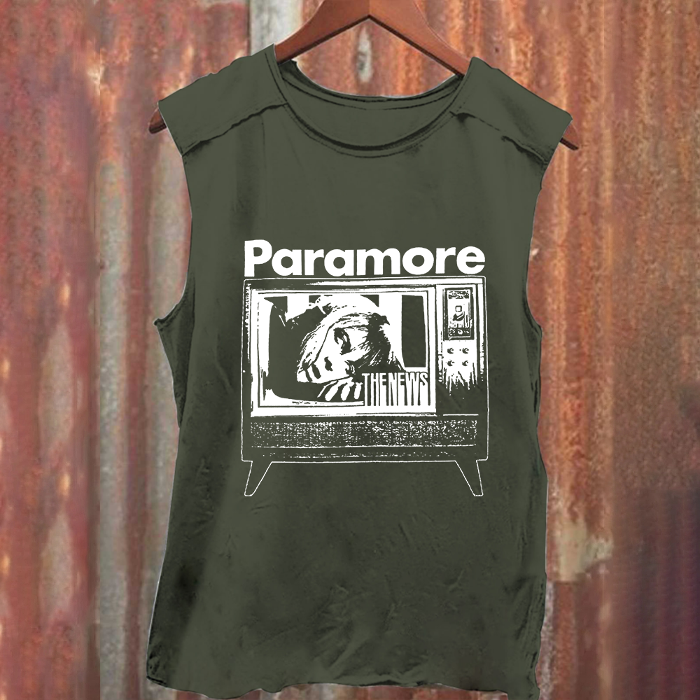 Unisex Vintage Washed Paramore Band Tank Top