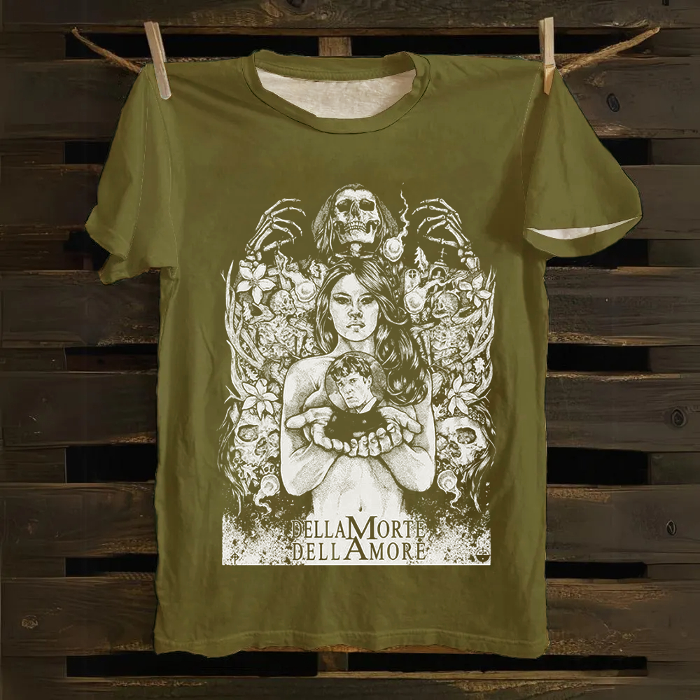 Unisex Vintage Cemetery Man(1994) Horror Movie Cotton T-Shirt