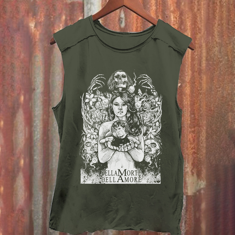 Unisex Vintage Washed Cemetery Man(1994) Horror Movie Tank Top