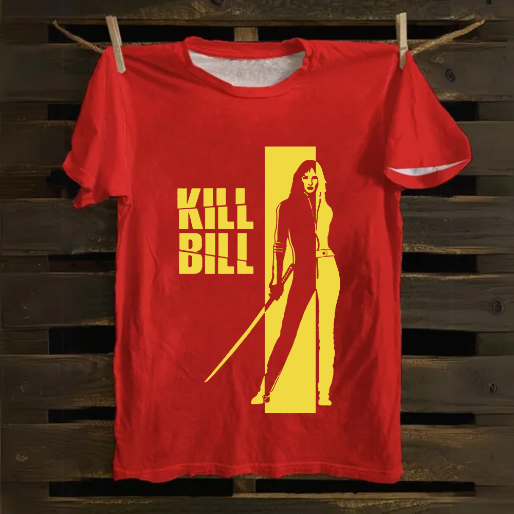Unisex Vintage  Kill Bill Horror Movie Cotton T-Shirt