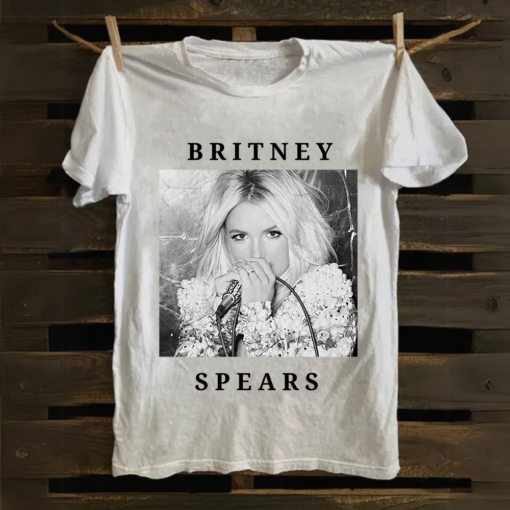 Unisex Vintage  Britney Spears Cotton T-Shirt