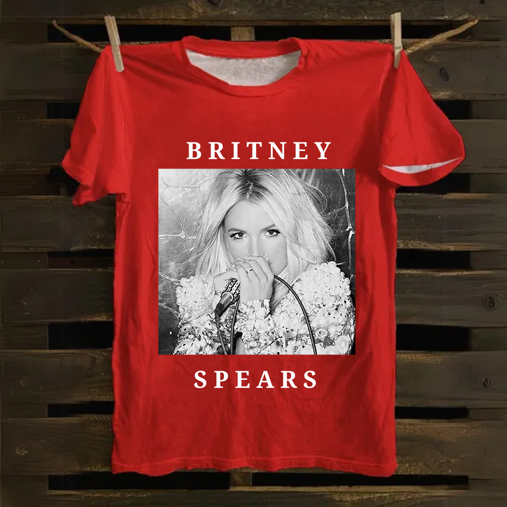 Unisex Vintage  Britney Spears Cotton T-Shirt