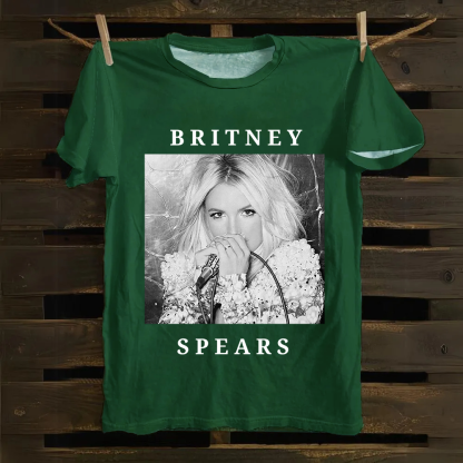 Unisex Vintage  Britney Spears Cotton T-Shirt