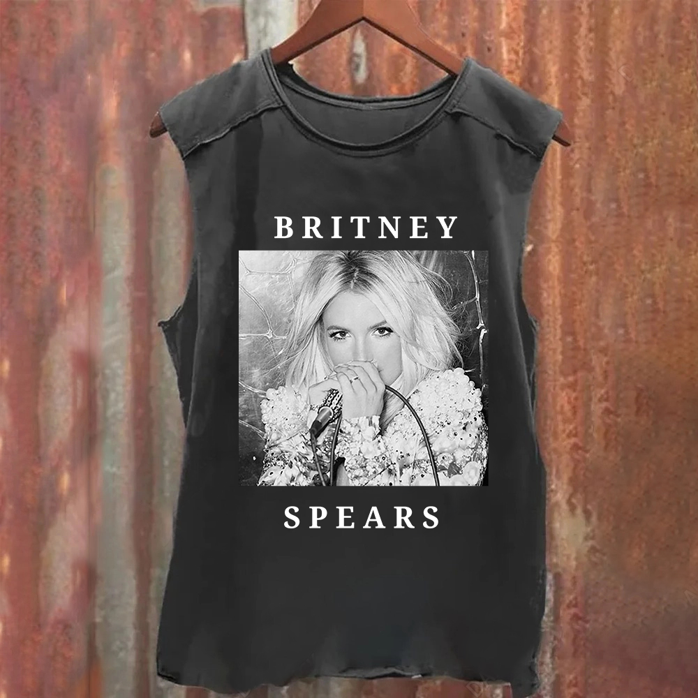 Unisex Vintage Washed Britney Spears Tank Top