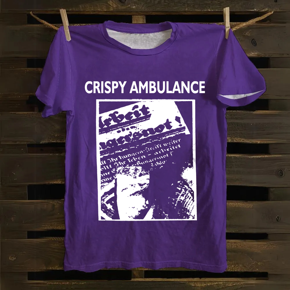 Unisex Vintage Crispy Ambulance Band Cotton T-Shirt