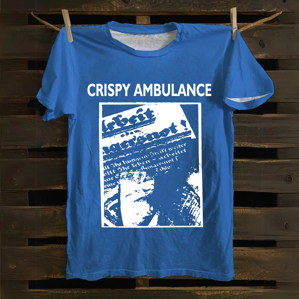 Unisex Vintage Crispy Ambulance Band Cotton T-Shirt
