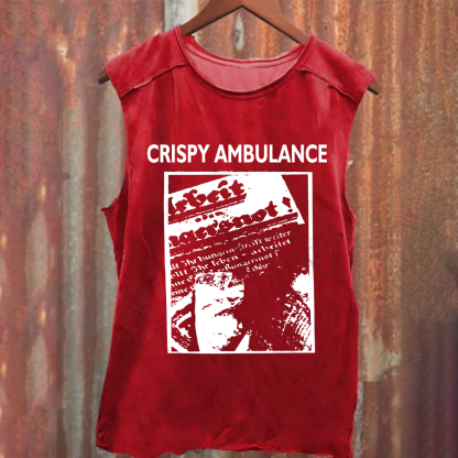 Unisex Vintage Washed Crispy Ambulance Band Tank Top