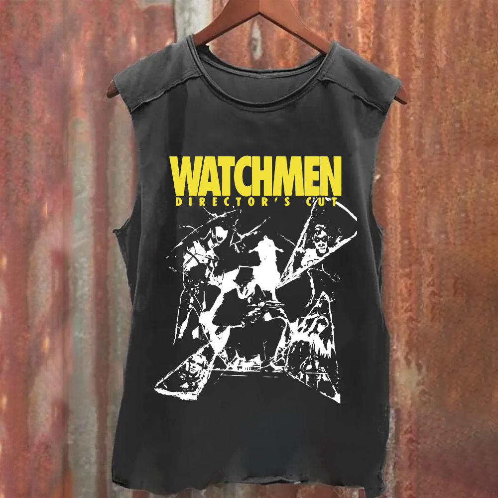 Unisex Vintage Washed  Watchmen Crime Movie Tank Top
