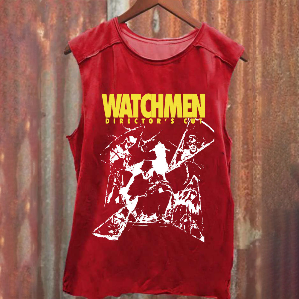 Unisex Vintage Washed  Watchmen Crime Movie Tank Top