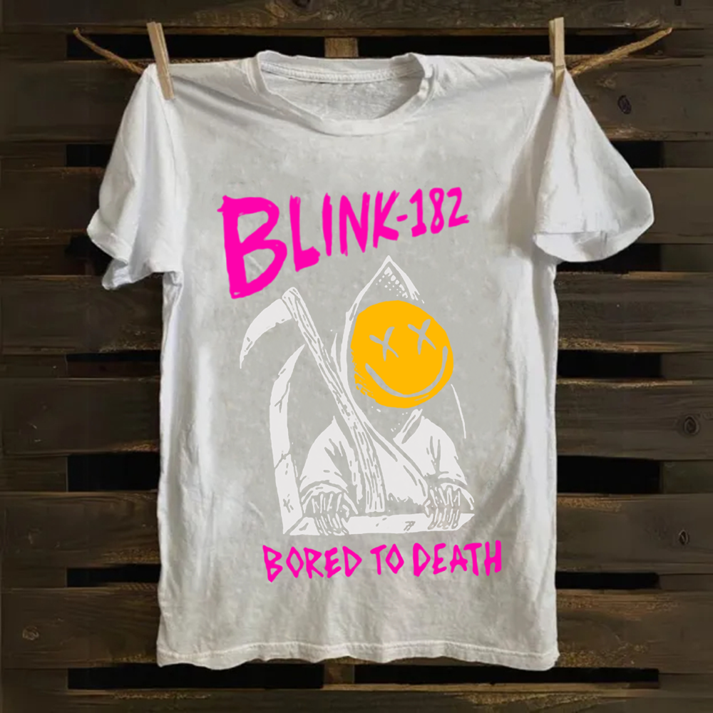 Unisex Vintage Blink 182 Band Cotton T-Shirt