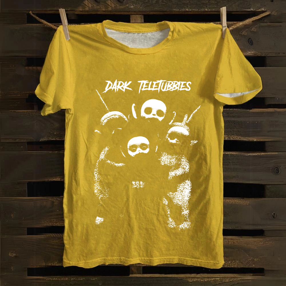 Unisex Vintage  Dark Teletubbies Cotton T-Shirt