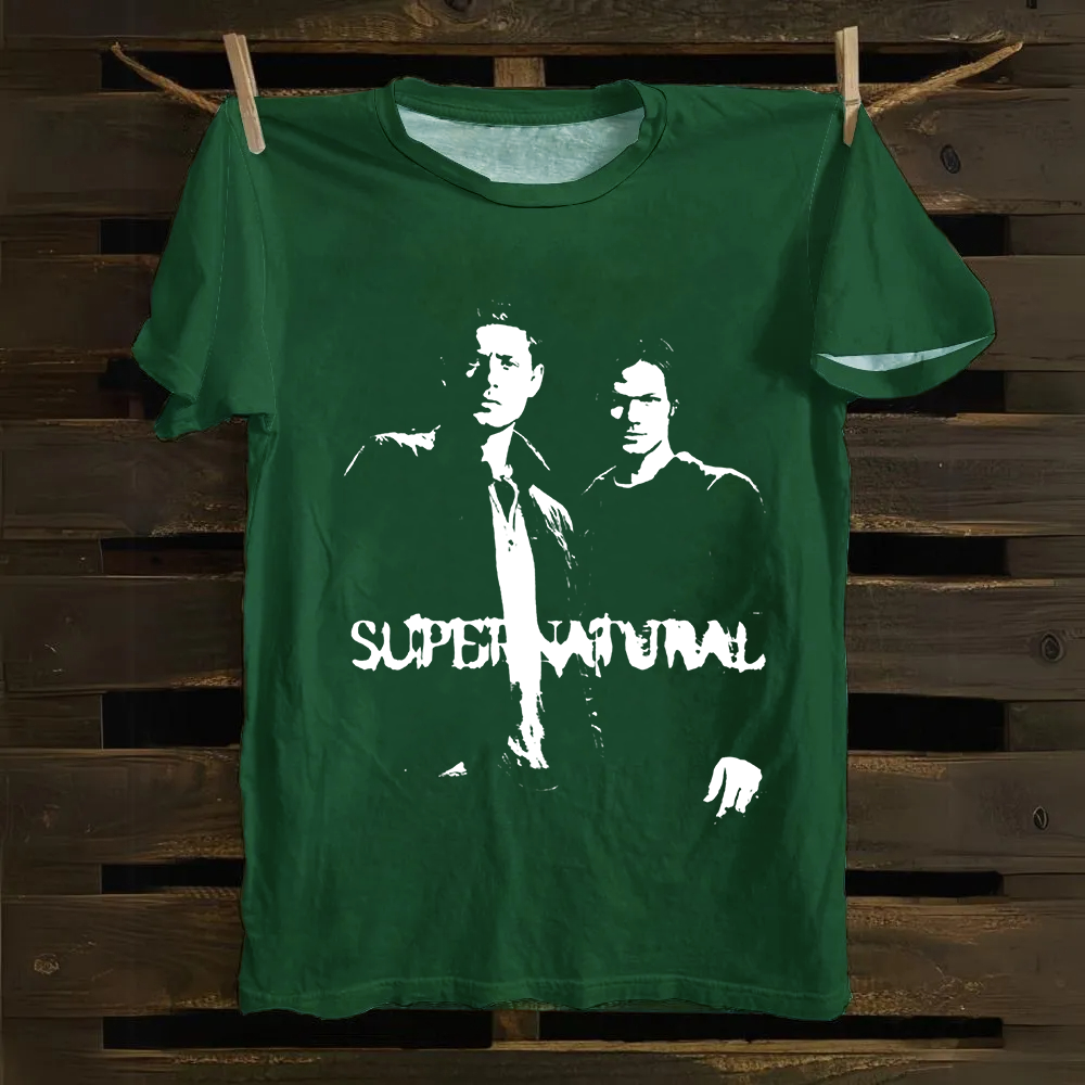 Unisex Vintage  Supernatural TV show Cotton T-Shirt