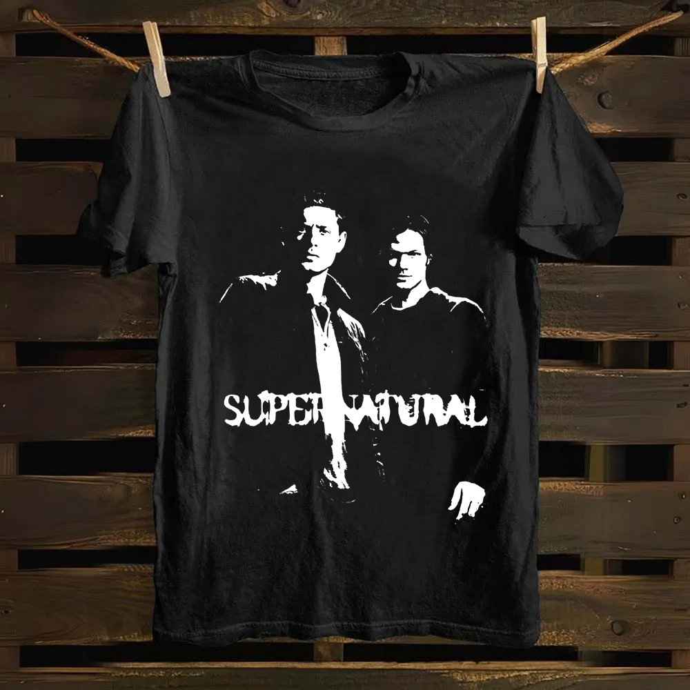 Unisex Vintage  Supernatural TV show Cotton T-Shirt