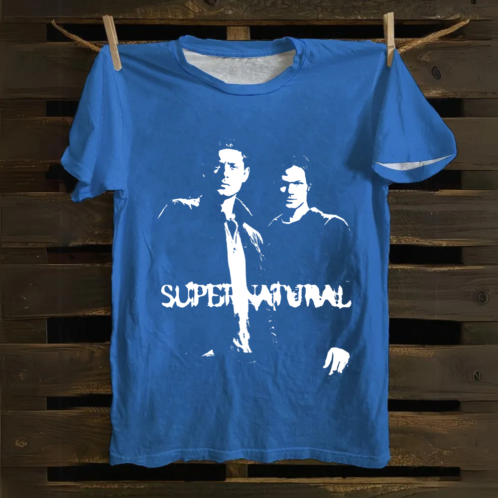 Unisex Vintage  Supernatural TV show Cotton T-Shirt