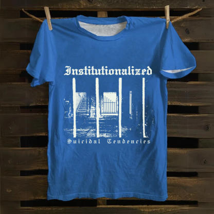 Unisex Vintage  Suicidal Tendencies Band Institutionalized Cotton T-Shirt