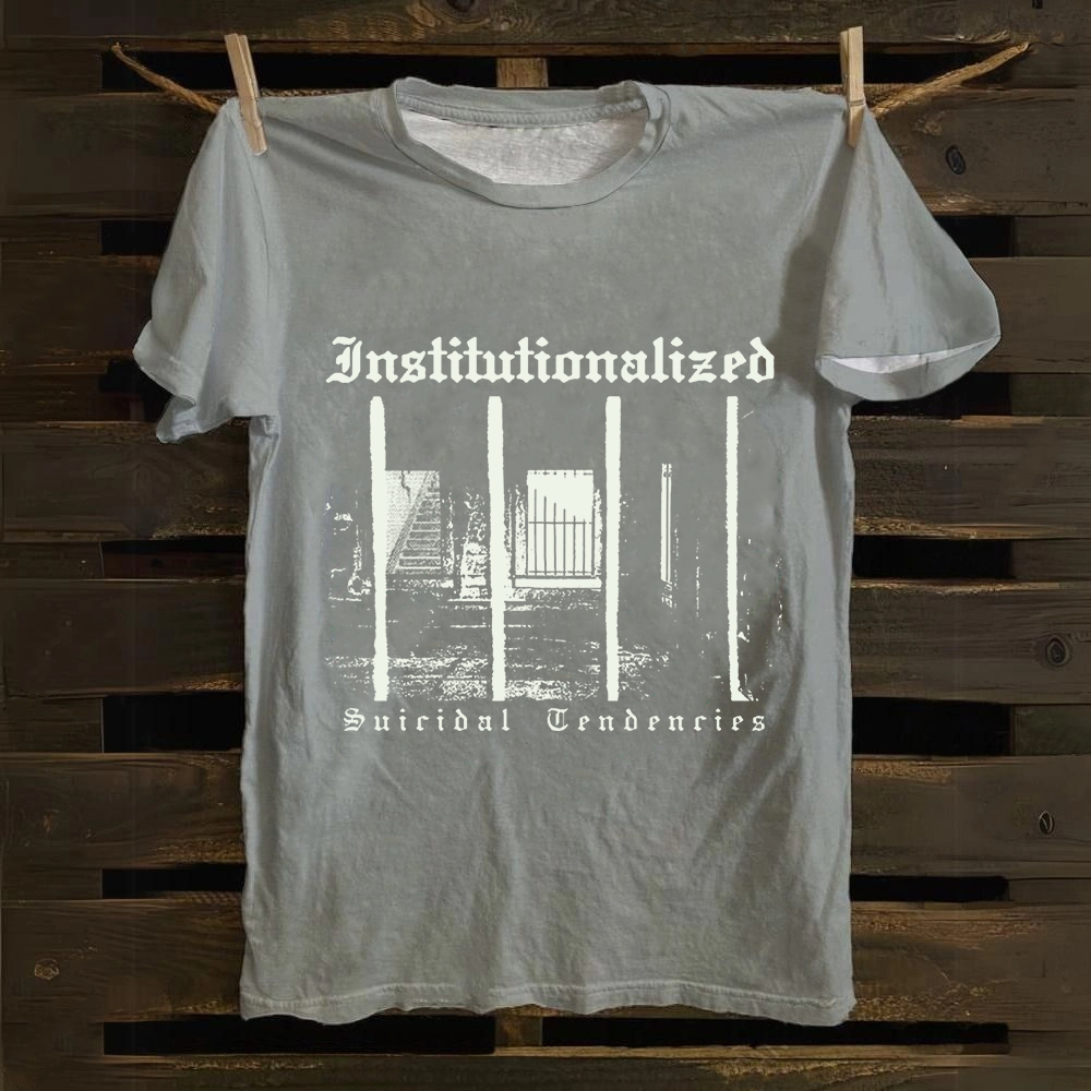 Unisex Vintage  Suicidal Tendencies Band Institutionalized Cotton T-Shirt
