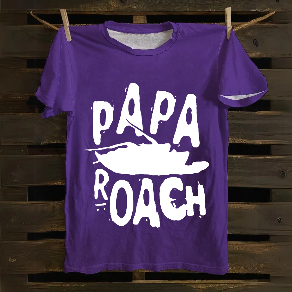 Unisex Vintage Papa Roach Rock Band  Cotton T-Shirt