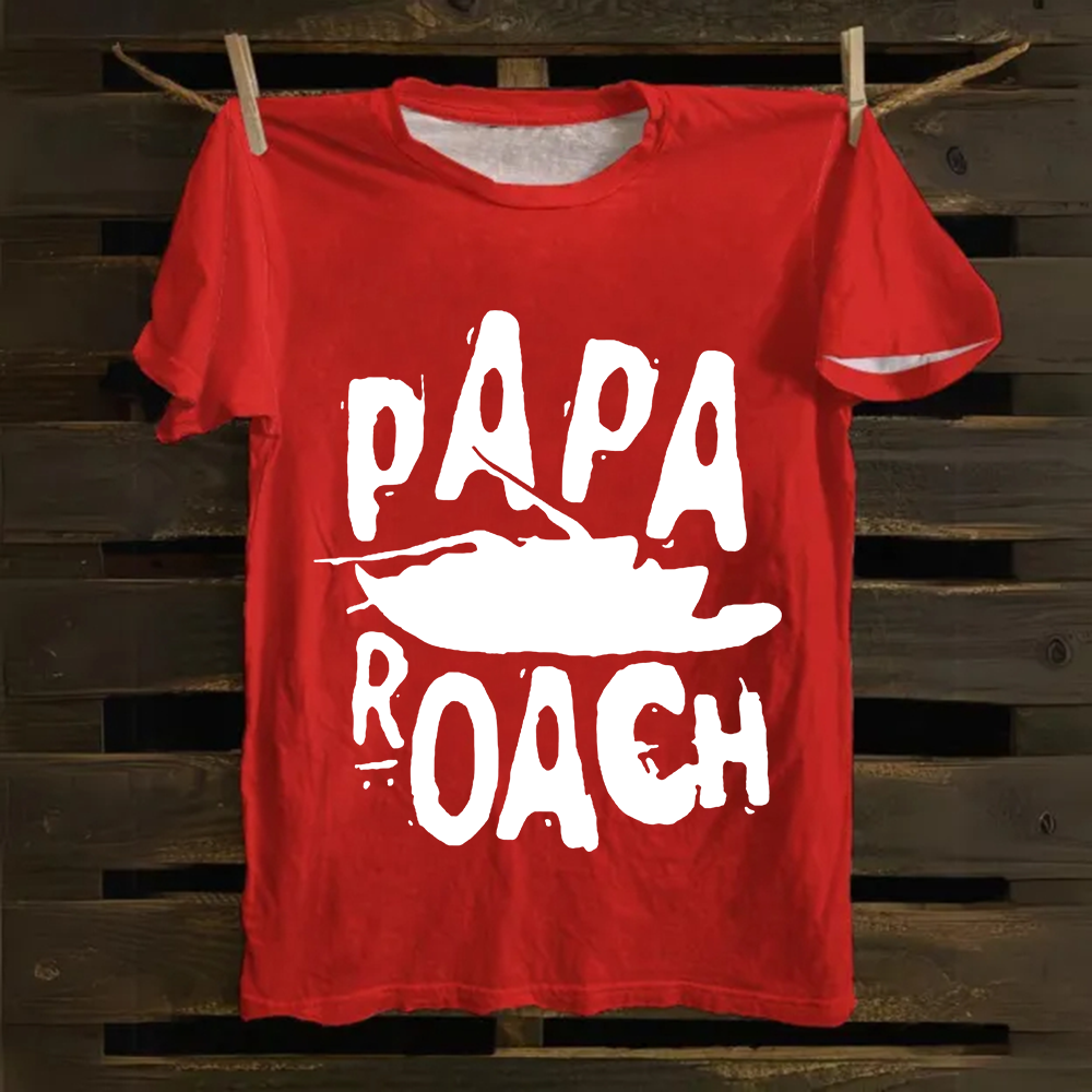 Unisex Vintage Papa Roach Rock Band  Cotton T-Shirt