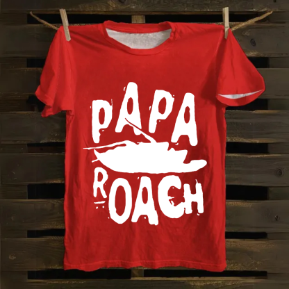 Unisex Vintage Papa Roach Rock Band  Cotton T-Shirt