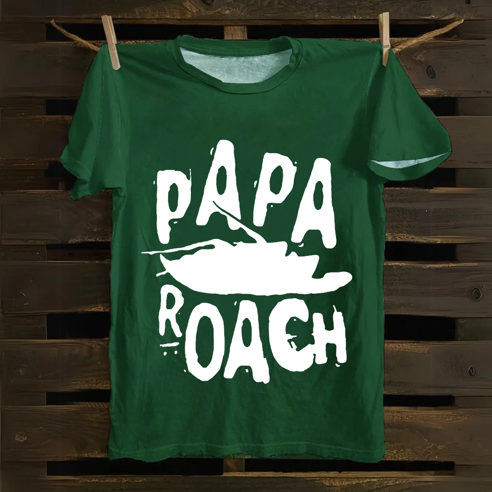 Unisex Vintage Papa Roach Rock Band  Cotton T-Shirt
