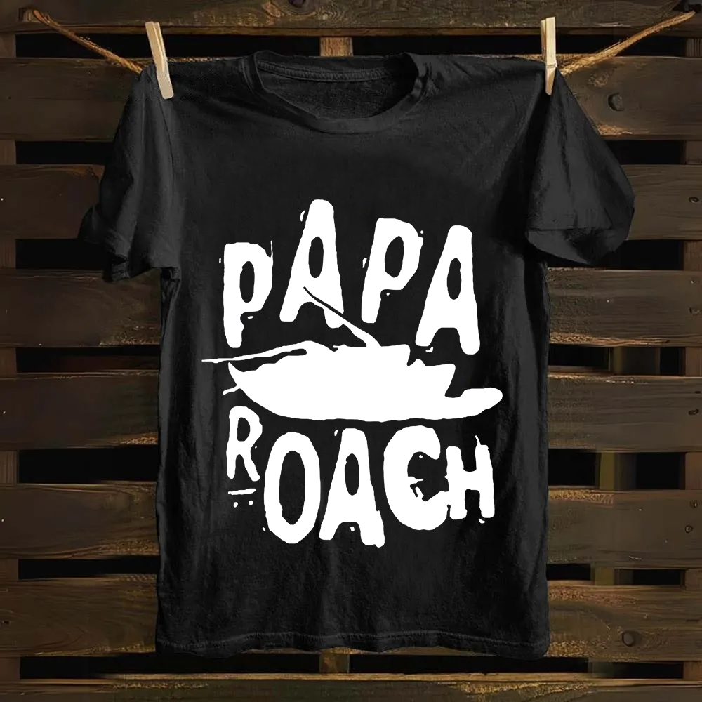 Unisex Vintage Papa Roach Rock Band  Cotton T-Shirt