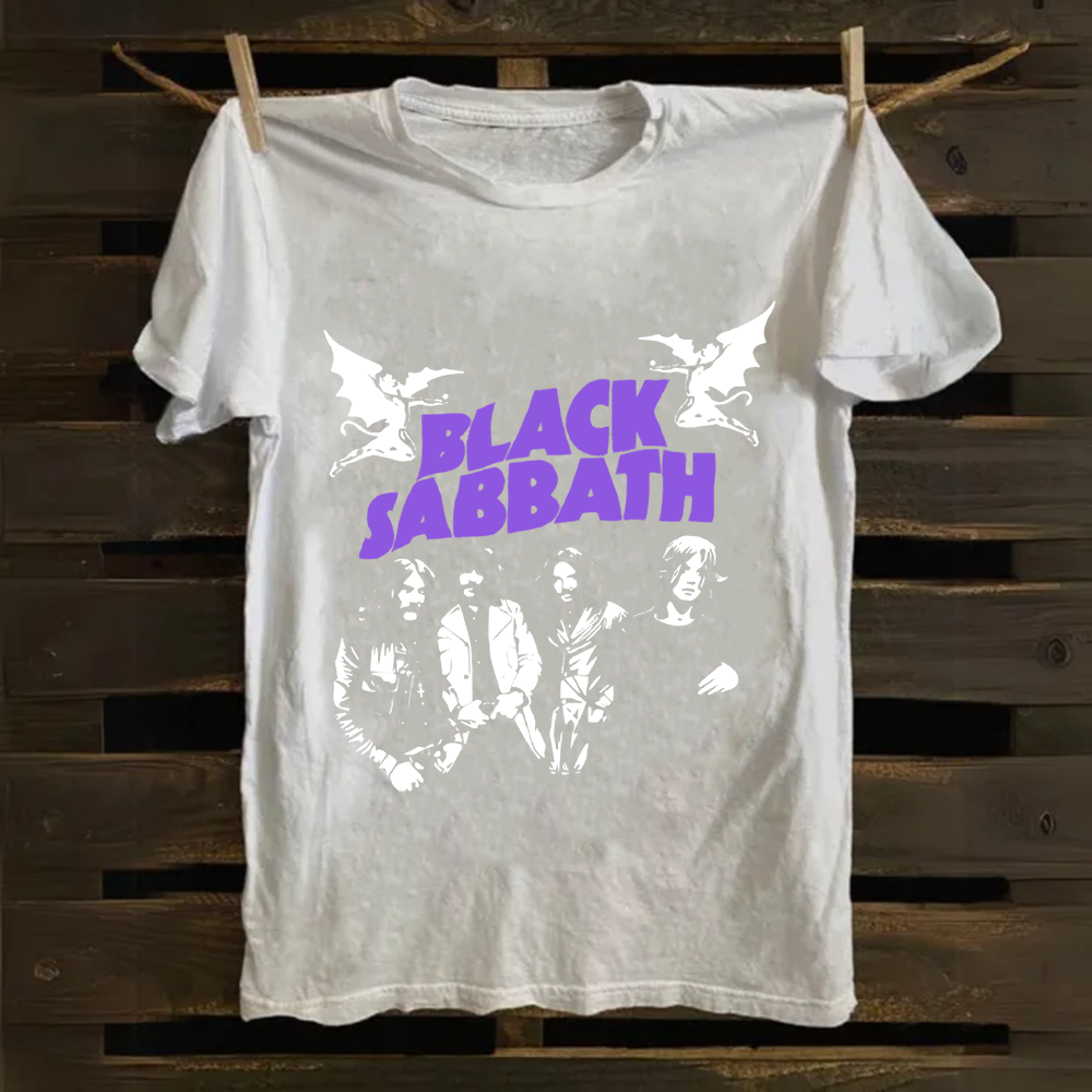 Unisex Vintage Black Sabbath Band  Cotton T-Shirt
