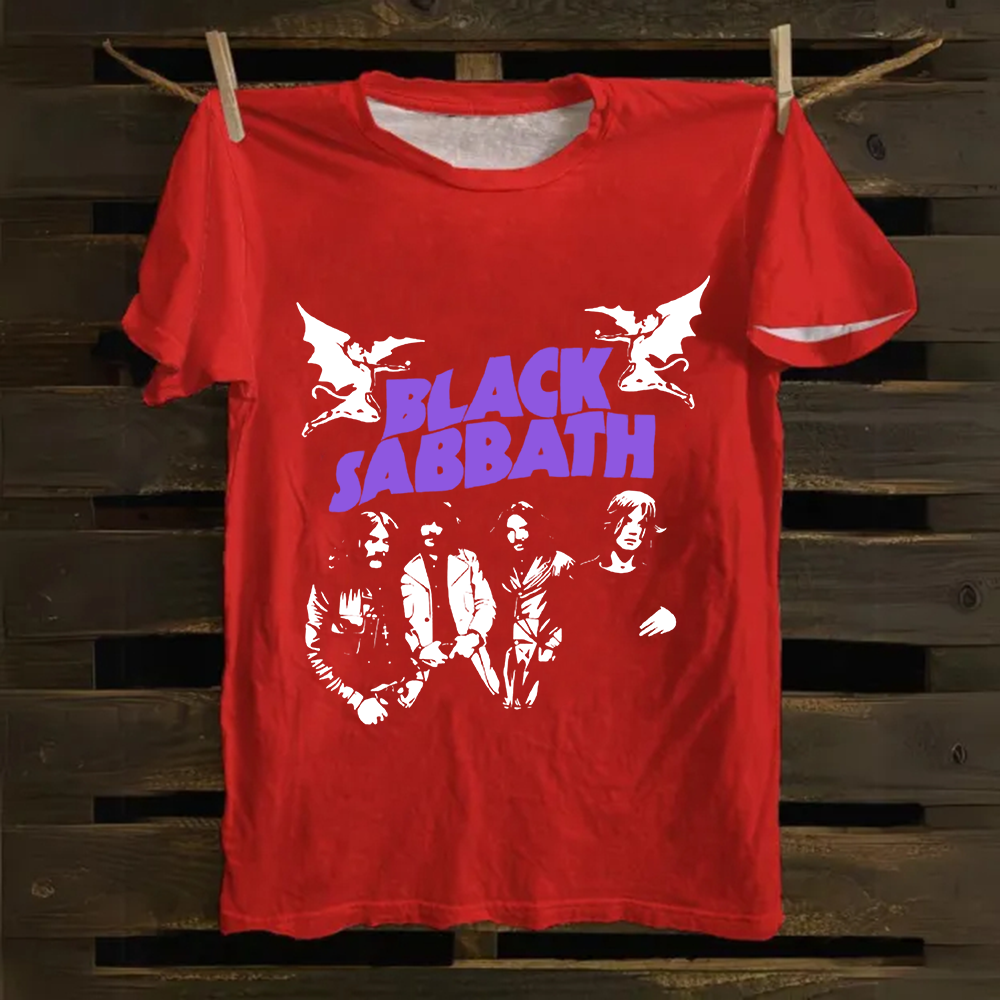 Unisex Vintage Black Sabbath Band  Cotton T-Shirt