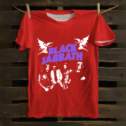 Unisex Vintage Black Sabbath Band  Cotton T-Shirt